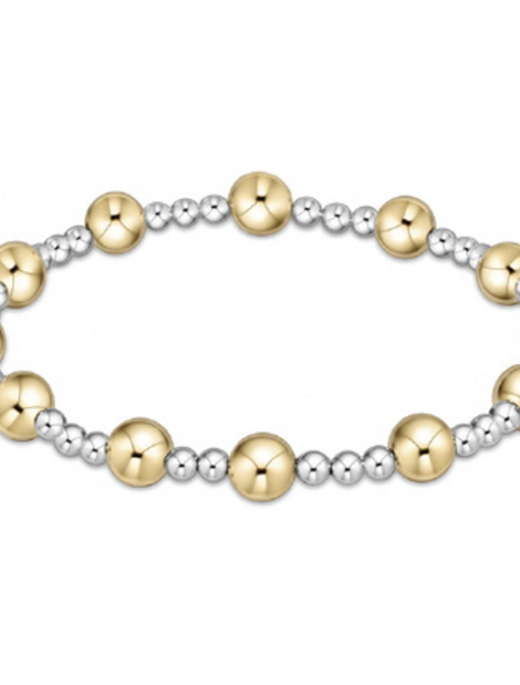 ENEWTON DESIGN Classic Sincerity Pattern 6mm Bead Bracelet - Mixed Metal