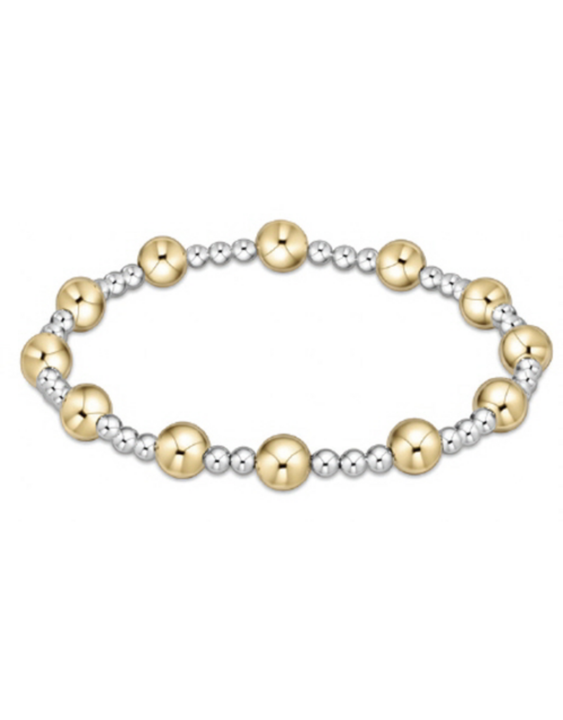 ENEWTON DESIGN Classic Sincerity Pattern 6mm Bead Bracelet - Mixed Metal