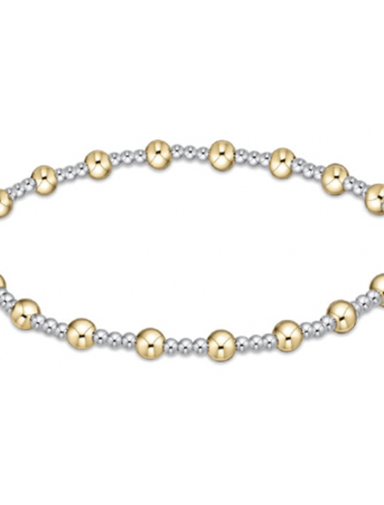 ENEWTON DESIGN Classic Sincerity Pattern 4mm Bead Bracelet - Mixed Metal