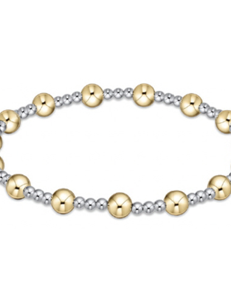 ENEWTON DESIGN Classic Sincerity Pattern 5mm Bead Bracelet - Mixed Metal