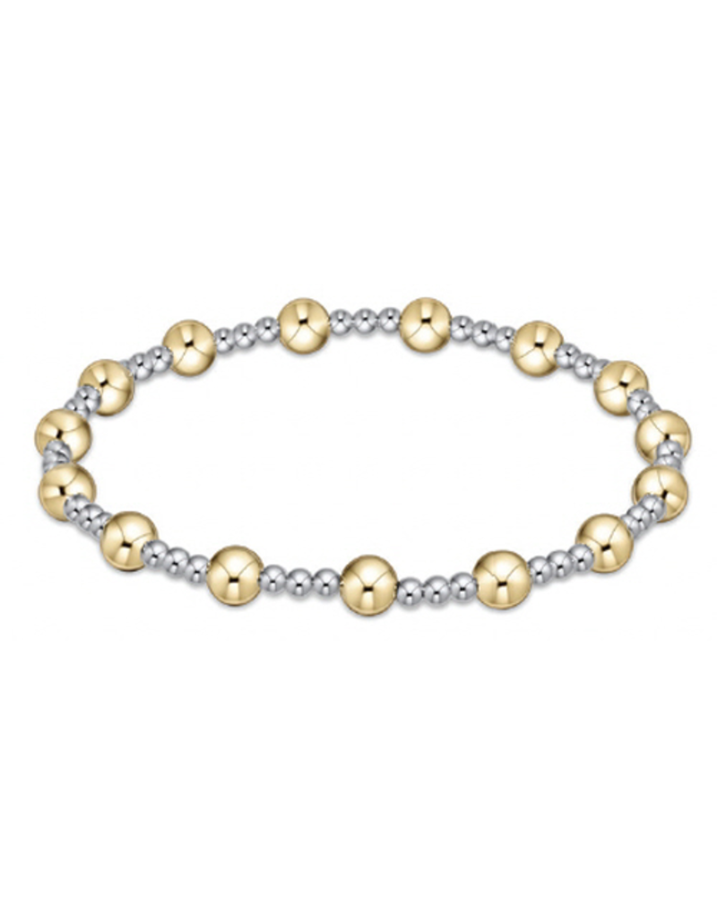 ENEWTON DESIGN Classic Sincerity Pattern 5mm Bead Bracelet - Mixed Metal