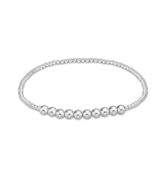 Classic Beaded Bliss 2mm Bead Bracelet - Silver