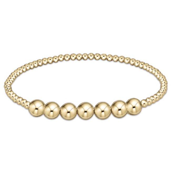 Classic Beaded Bliss 3mm Bead Bracelet - Gold