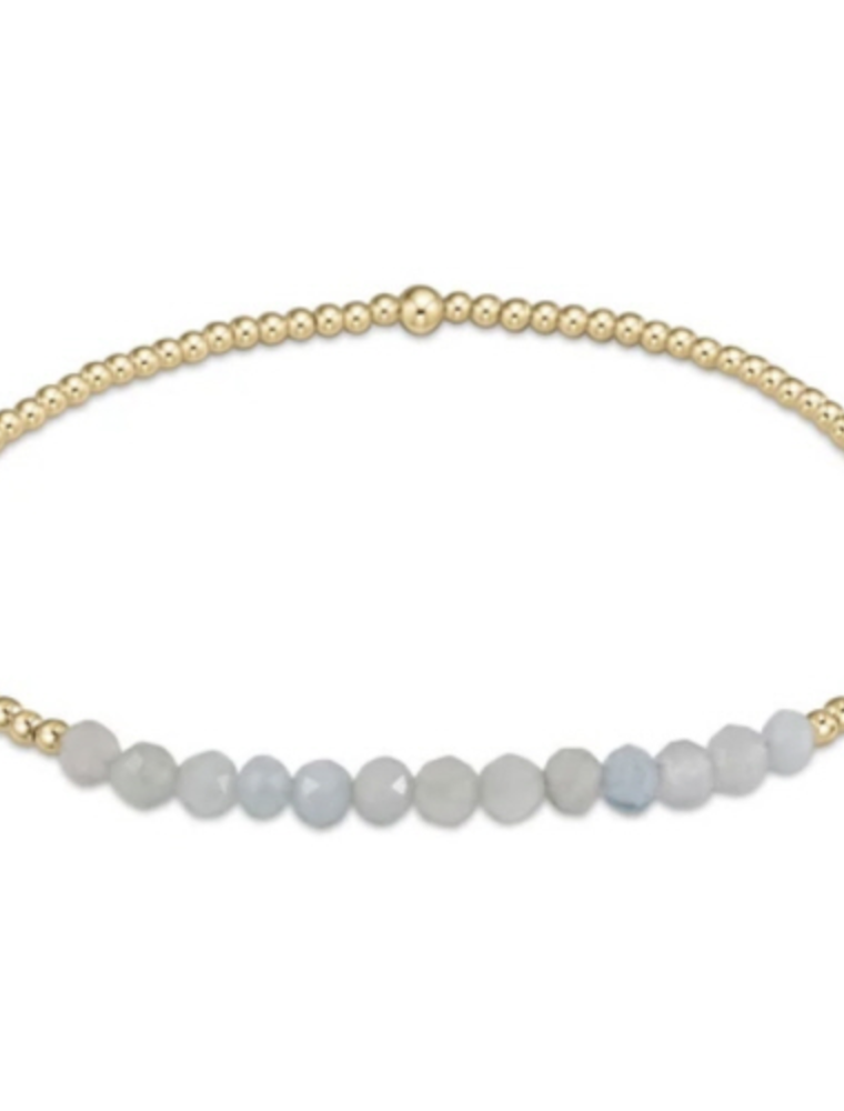 ENEWTON DESIGN Bliss 2mm Bead Bracelet - Aquamarine/Gold