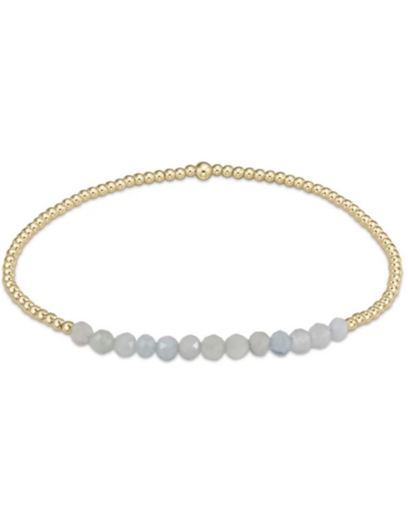 ENEWTON DESIGN Bliss 2mm Bead Bracelet - Aquamarine/Gold
