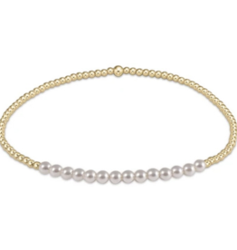 ENEWTON DESIGN Bliss 2mm Bead Bracelet - Pearl/Gold