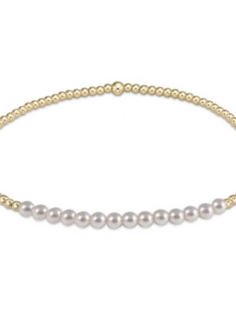 ENEWTON DESIGN Bliss 2mm Bead Bracelet - Pearl/Gold