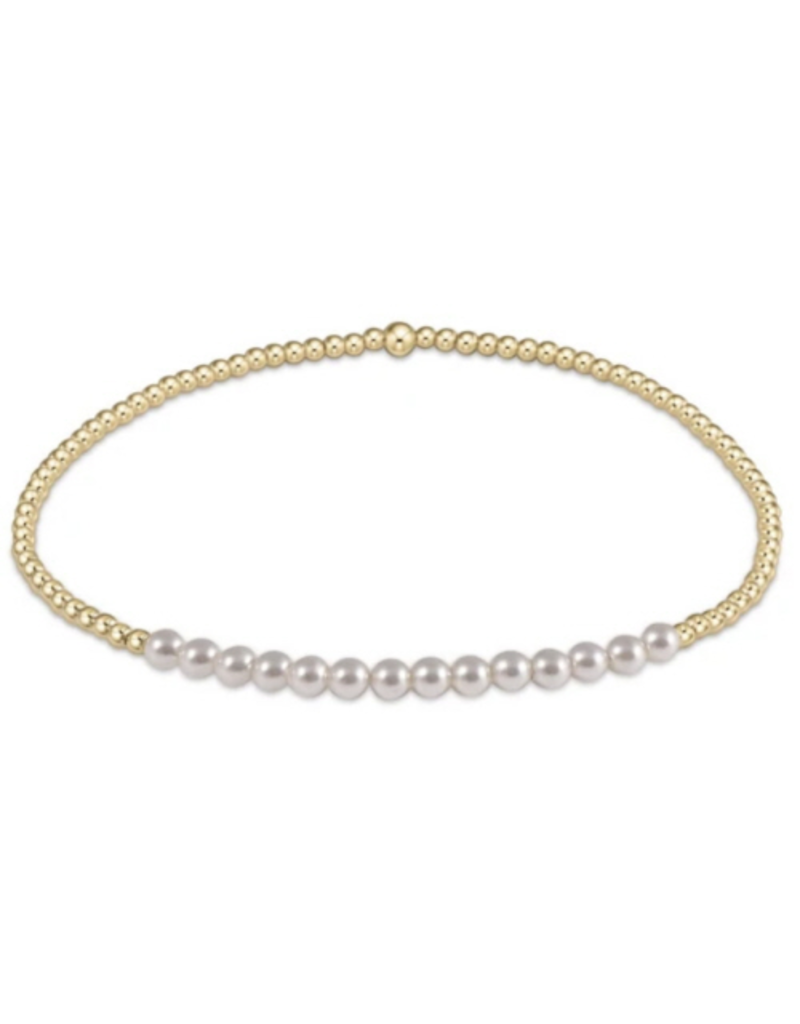 ENEWTON DESIGN Bliss 2mm Bead Bracelet - Pearl/Gold