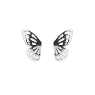 PURA VIDA Fly Away Butterfly Stud Earrings in Silver