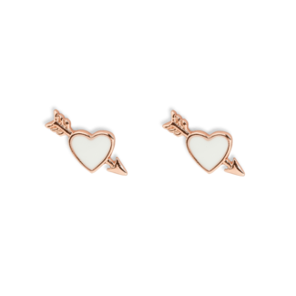 PURA VIDA Lovestruck Stud Earrings in Rose Gold