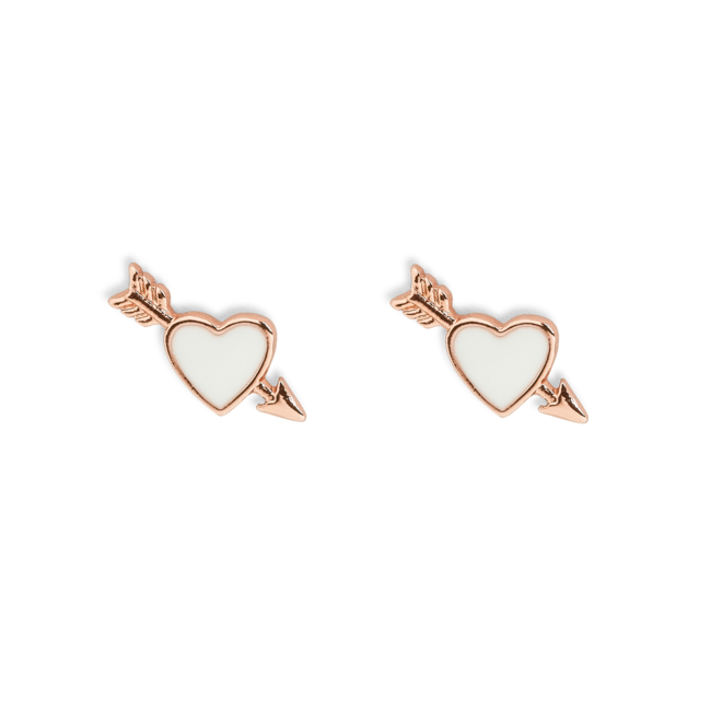 Lovestruck Stud Earrings in Rose Gold