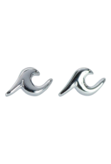 PURA VIDA Wave Stud Earrings in Silver PURA VIDA Wave Stud Earrings in Silver