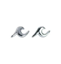 PURA VIDA Wave Stud Earrings in Silver
