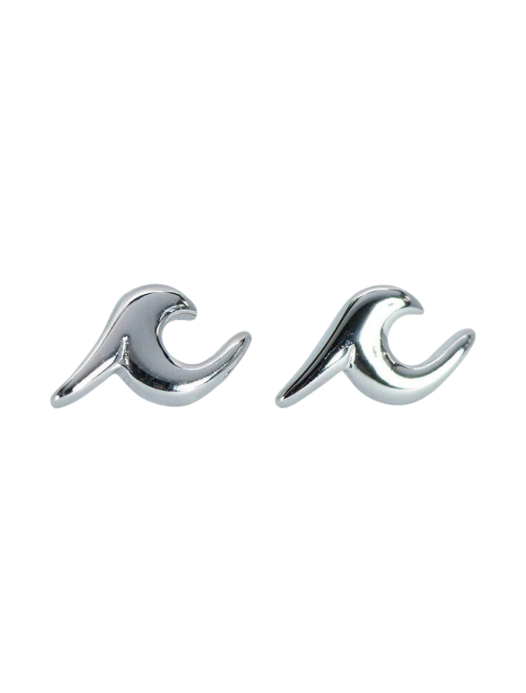 PURA VIDA Wave Stud Earrings in Silver