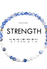 ETHIC GOODS Strength Morse Code Bracelet - Howlite & Lapis
