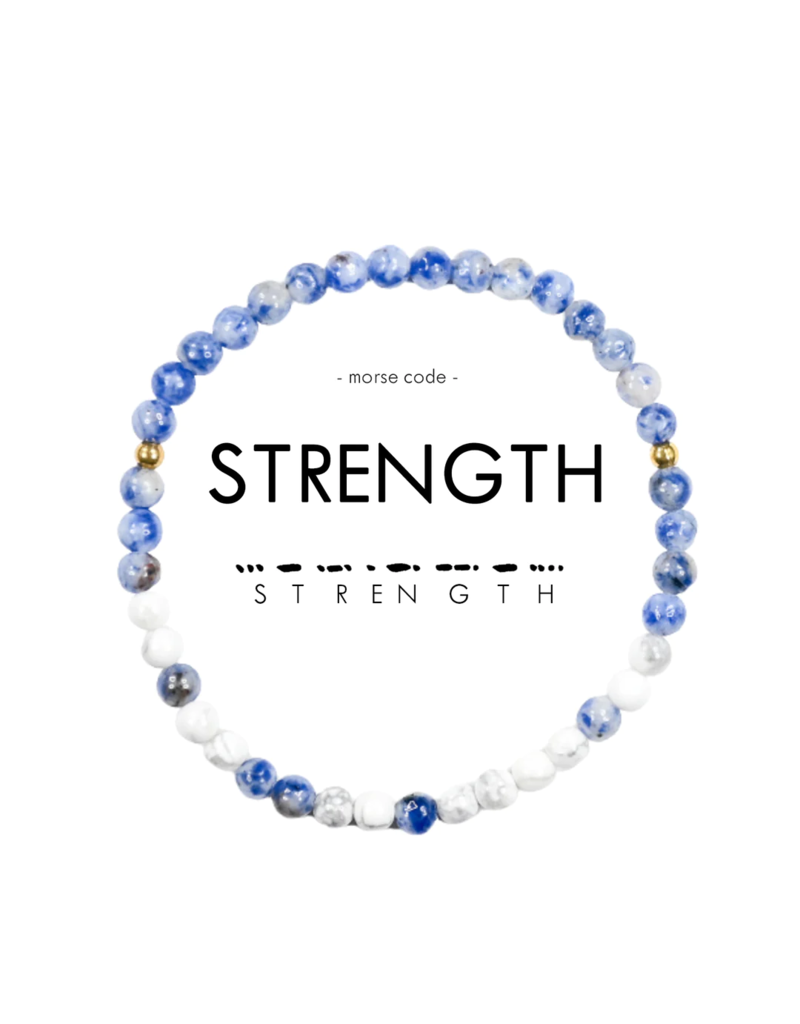 ETHIC GOODS Strength Morse Code Bracelet - Howlite & Lapis