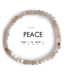 Peace Morse Code Bracelet - Mother of Pearl & Pink Aventurine