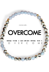 ETHIC GOODS Overcome Morse Code Bracelet - Dalmatian Jasper & Blue Sponge