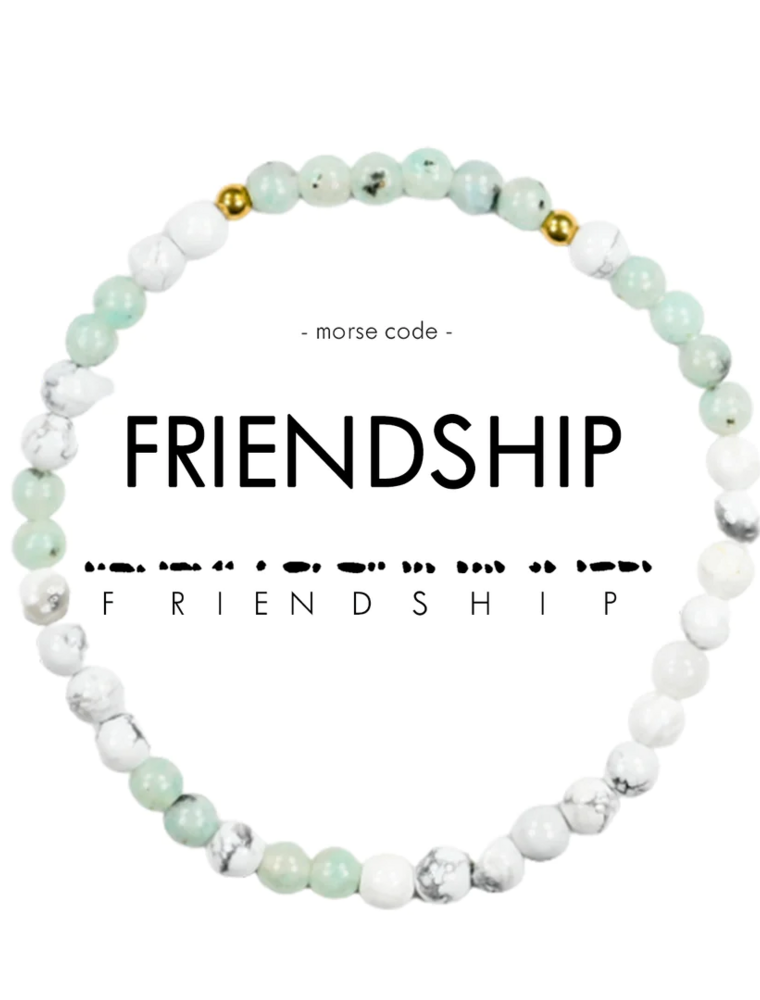 ETHIC GOODS Friendship Morse Code Bracelet - Howlite & Jasper