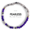 Fearless Morse Code Bracelet - Rainbow Moonstone & Purple Jade