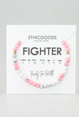 ETHIC GOODS Fighter Morse Code Bracelet - Pink Howlite & Howlite