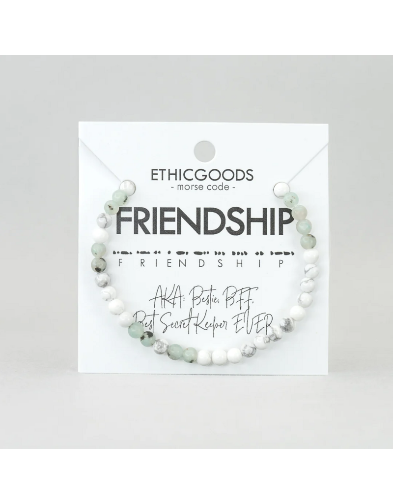 ETHIC GOODS Friendship Morse Code Bracelet - Howlite & Jasper