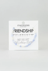 ETHIC GOODS Friendship Morse Code Bracelet - Mother of Pearl & Blue Lace Agate