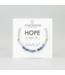 Hope Morse Code Bracelet - Light Grey & Lapis