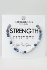 ETHIC GOODS Strength Morse Code Bracelet - Howlite & Lapis