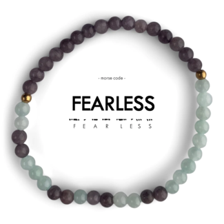 ETHIC GOODS Fearless Morse Code Bracelet - Mint & Smoke