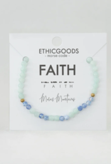 ETHIC GOODS Faith Morse Code Bracelet - Mint & Blue Lace Agate