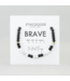 Brave Morse Code Bracelet - Onyx & Howlite
