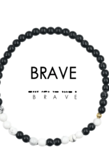 ETHIC GOODS Brave Morse Code Bracelet - Onyx & Howlite ETHIC GOODS Brave Morse Code Bracelet - Onyx & Howlite