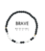Brave Morse Code Bracelet - Onyx & Howlite