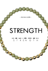 ETHIC GOODS Strength Morse Code Bracelet - Army Green & Gold ETHIC GOODS Strength Morse Code Bracelet - Army Green & Gold