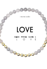 ETHIC GOODS Love Morse Code Bracelet - Smoke & Gold ETHIC GOODS Love Morse Code Bracelet - Smoke & Gold