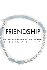 ETHIC GOODS Friendship Morse Code Bracelet - Silver & Cloudy Blue