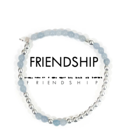 ETHIC GOODS Friendship Morse Code Bracelet - Silver & Cloudy Blue