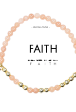 ETHIC GOODS Faith Morse Code Bracelet - Sand & Gold
