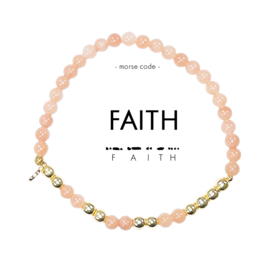 ETHIC GOODS Faith Morse Code Bracelet - Sand & Gold