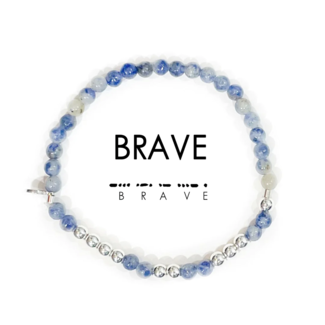 ETHIC GOODS Brave Morse Code Bracelet - Lapis & Silver
