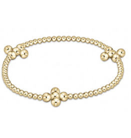 ENEWTON DESIGN Signature Cross Pattern 2.5mm Bead Bracelet - Gold