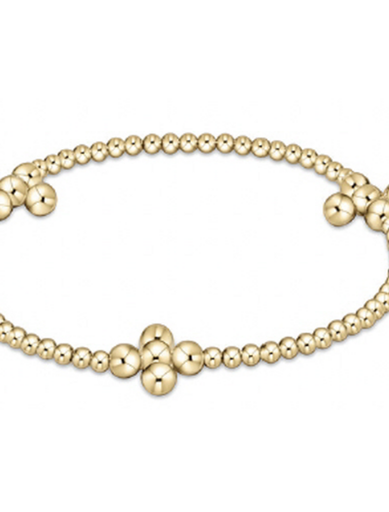 ENEWTON DESIGN Signature Cross Pattern 2.5mm Bead Bracelet - Gold