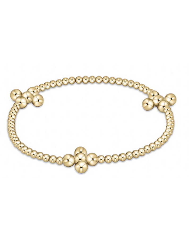ENEWTON DESIGN Signature Cross Pattern 2.5mm Bead Bracelet - Gold