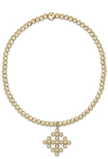 ENEWTON DESIGN Classic 2.5mm Bead Bracelet - Gold Beaded Signature Cross Encompass Charm