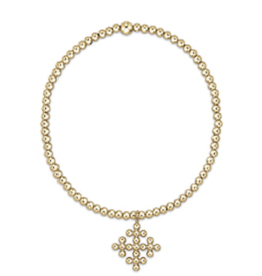 ENEWTON DESIGN Classic 2.5mm Bead Bracelet - Gold Beaded Signature Cross Encompass Charm