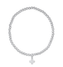 ENEWTON DESIGN Classic 3mm Bead Bracelet - Silver Signature Cross Charm
