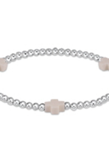 ENEWTON DESIGN Signature Cross Sterling Silver Pattern 3mm Bead Bracelet - Off White
