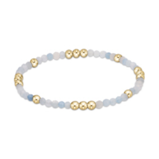 ENEWTON DESIGN Worthy Pattern 3mm Bead Bracelet - Aquamarine/Gold