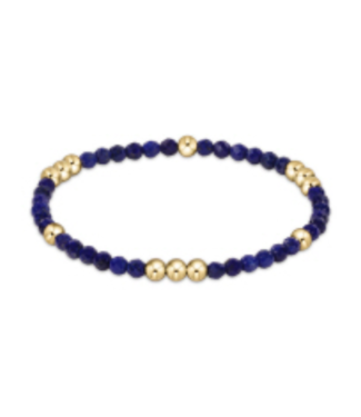 ENEWTON DESIGN Worthy Pattern 3mm Bead Bracelet - Lapis/Gold
